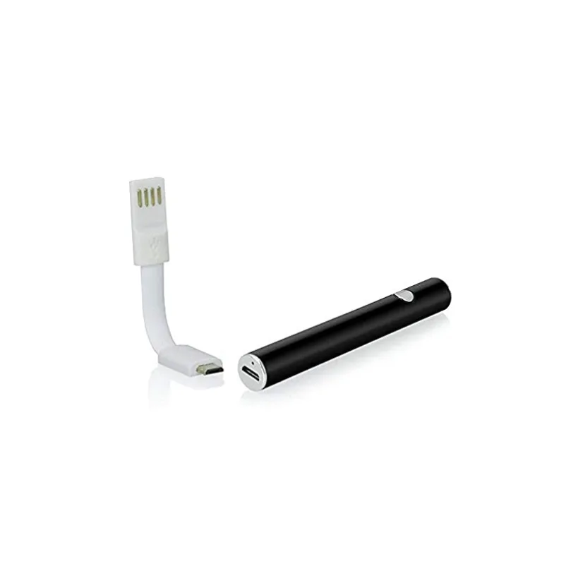 Batterie für CBD Kartusche, 380 mAh, 510 Gewinde, USB-Ladegerät, Schwarz