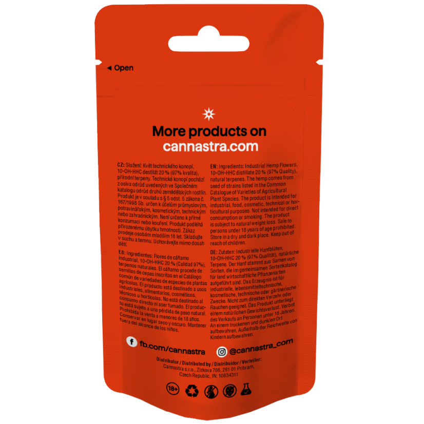 Cannastra 10-OH-HHC Flower Colour of Magic 97 % qualité, 1 g - 100 g