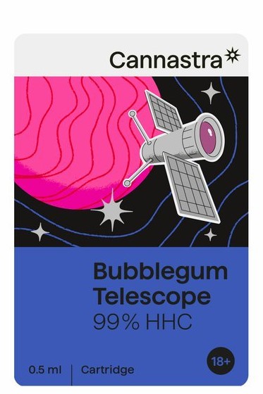 Cannastra HHC-kassett Bubblegum Telescope, 99%, 0,5 ml