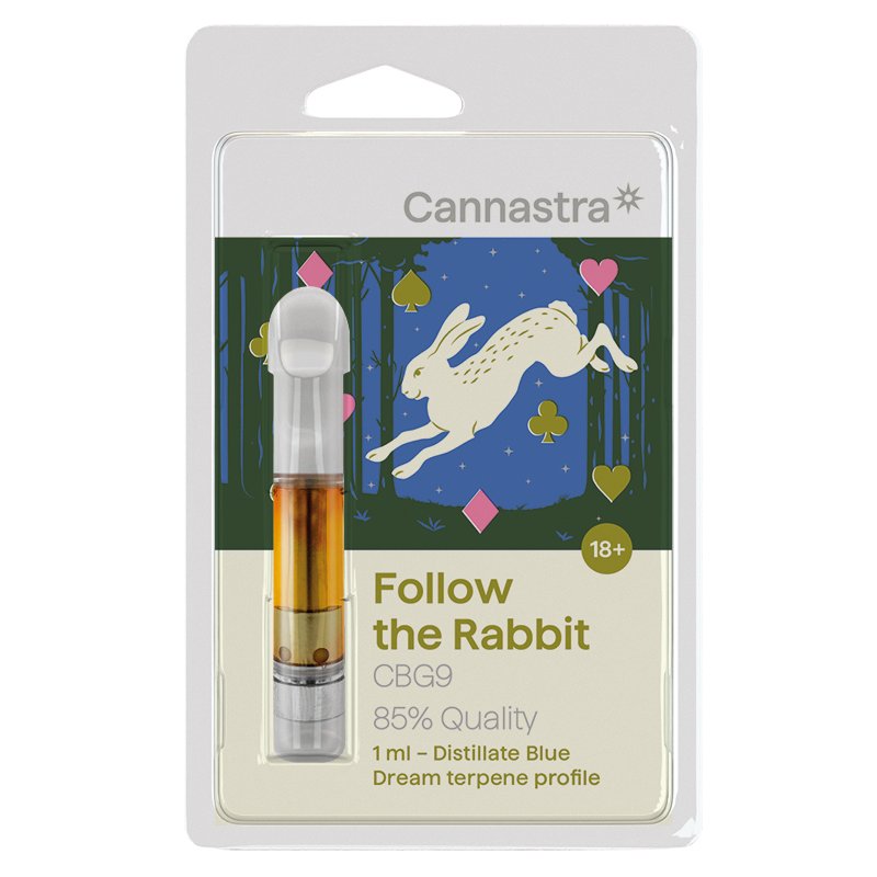 Cannastra CBG9 Cartuș Follow the Rabbit (Blue Dream), CBG9 85% calitate, 1 ml