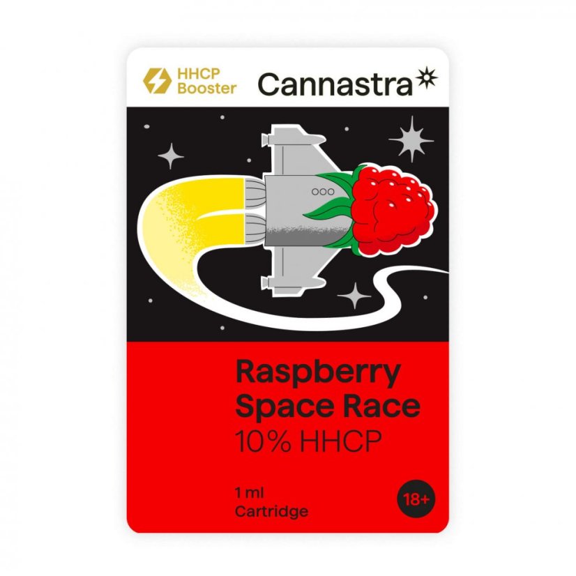 Cannastra HHCP-patroon Framboos Space Race, 10%, 1 ml