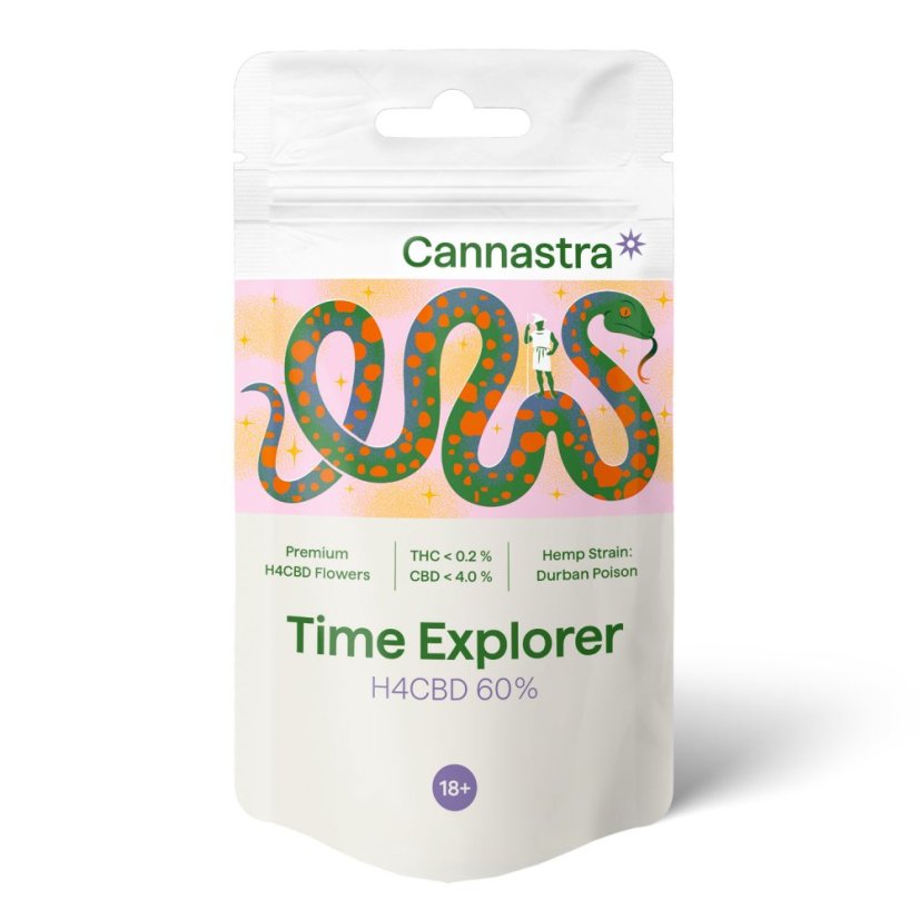 Cannastra H4CBD Floare Time Explorer Durban Poison 60%, 1 g - 100 g