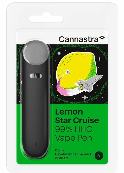 Cannastra HHC Caneta Vape Lemon Star Cruise, 99% HHC, 0,5 ml