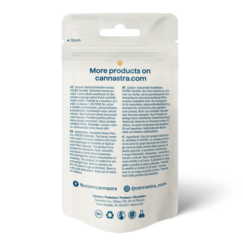 Cannastra H4CBD Flower Cloud Giant Blueberry 40%, 1 g - 100 g