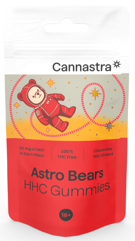 Cannastra HHC Astro Bears Cola kummikud, 125-1250 mg HHC, 5-50 tk x 25 mg