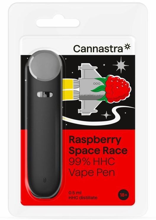 Cannastra HHC Vape Pen Vaarika Space Race, 99% HHC, 0,5 ml