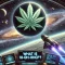 A concept of the universe, a screen with the text "What is 10-OH-HHCP?", a planet with a cannabis leaf and a rocket