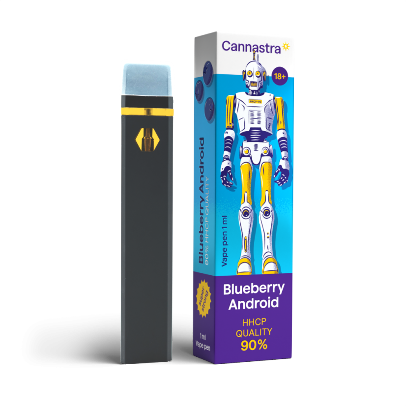 Cannastra HHCP Vape Pen Blueberry Android, ποιότητα HHCP 90%, 1 ml