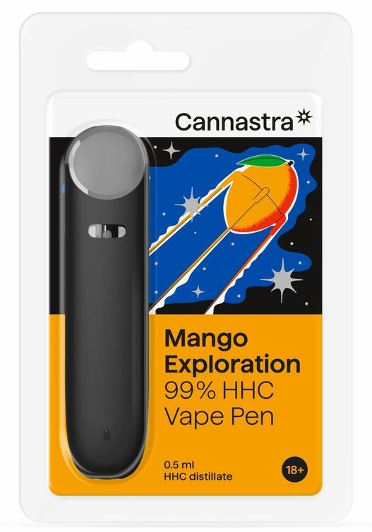 Cannastra HHC Vape Pen Mango Exploration, 99% HHC, 0,5 ml