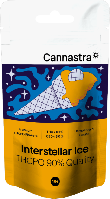 Cannastra THCPO Blomma Interstellar Ice, THCPO 90% kvalitet, 1g - 100 g