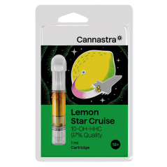 Cannastra 10-OH-HHC Cartridge Lemon Star Cruise, jakość 10-OH-HHC 97%, 1 ml