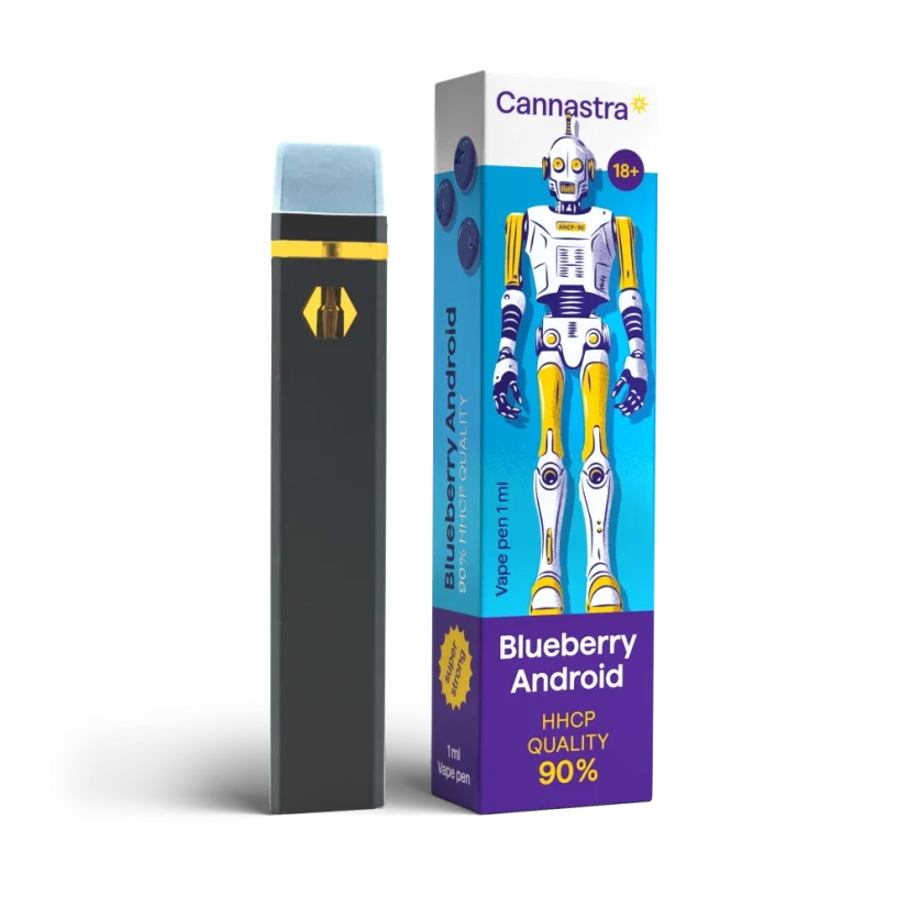 Cannastra HHCP Vape Pen Blueberry Android, HHCP 90% quality, 1 ml