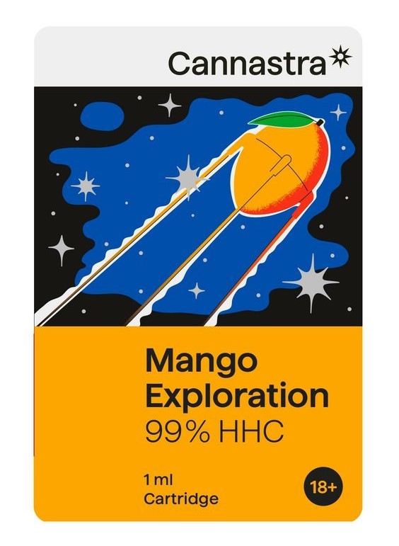 Cannastra HHC kārtridžs Mango izpēte, 99%, 1 ml