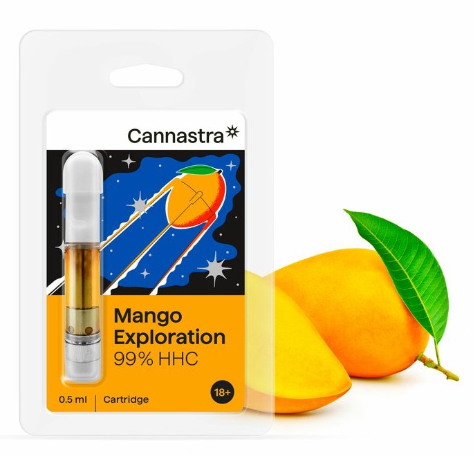 Cannastra HHC kārtridžs Mango izpēte, 99%, 0,5 ml