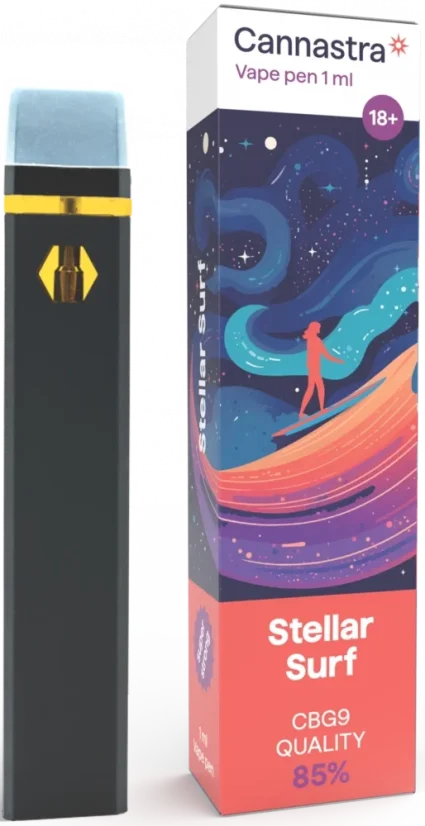 Cannastra CBG9 Disposable Vape Pen Stellar Surf, CBG9 85% quality, 1 ml |  Cannastra