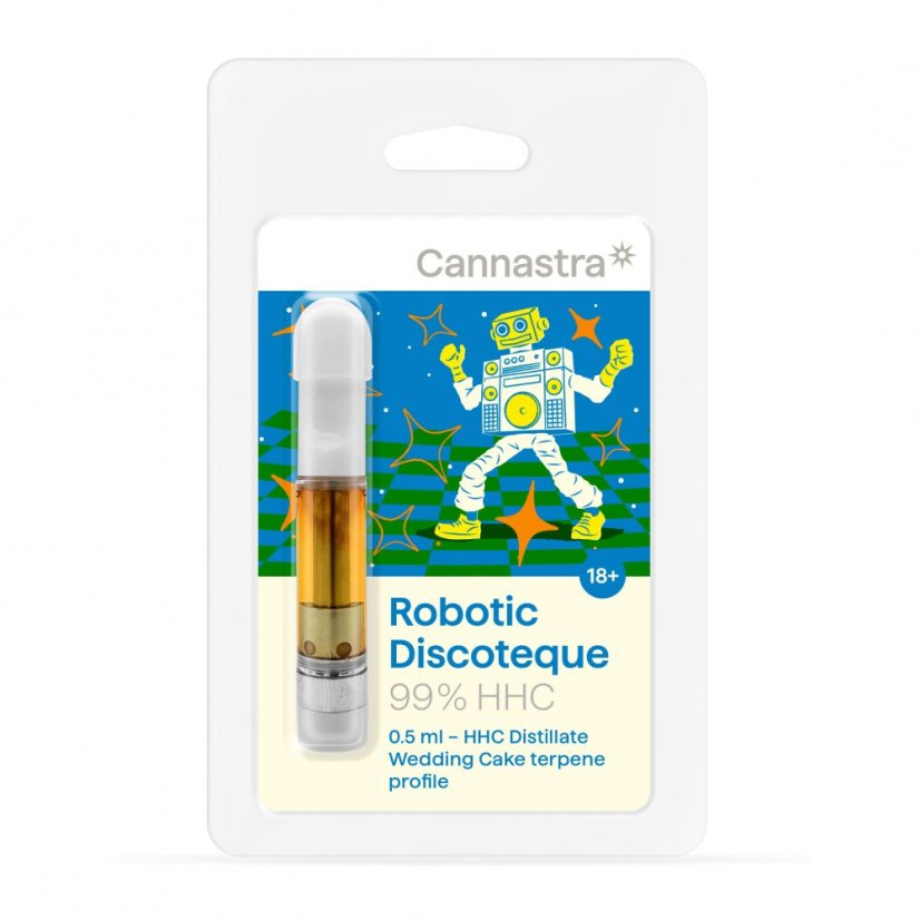 Cannastra HHC kārtridžs robotizētai diskotēkai, 99%, 0,5 ml