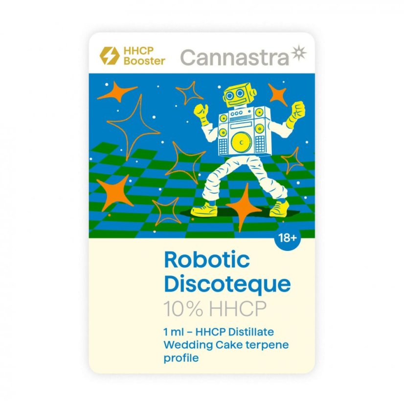 Cannastra HHCP-Patrone Roboter-Discoteque Hochzeitstorte, 10%, 1 ml