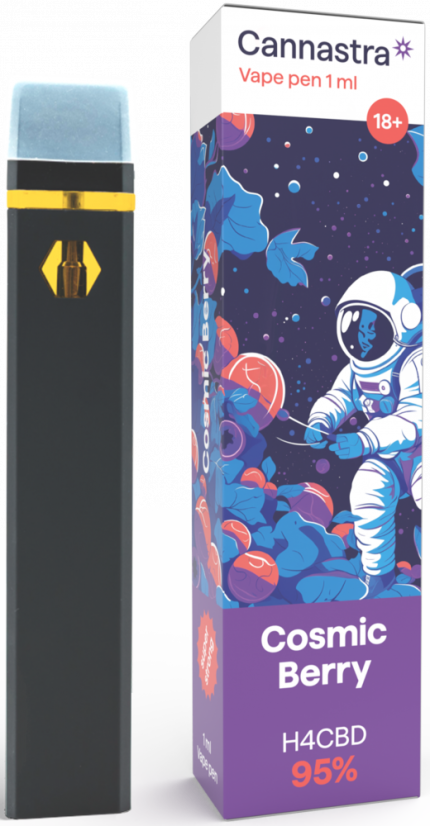 "Cannastra H4CBD" vienkartinis Vape Pen Cosmic Berry, H4CBD 95 %, 1 ml