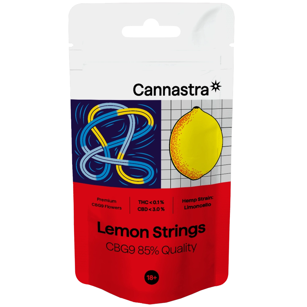 Cannastra CBG9 Flower Lemon Strings, CBG 85% quality, 1 g