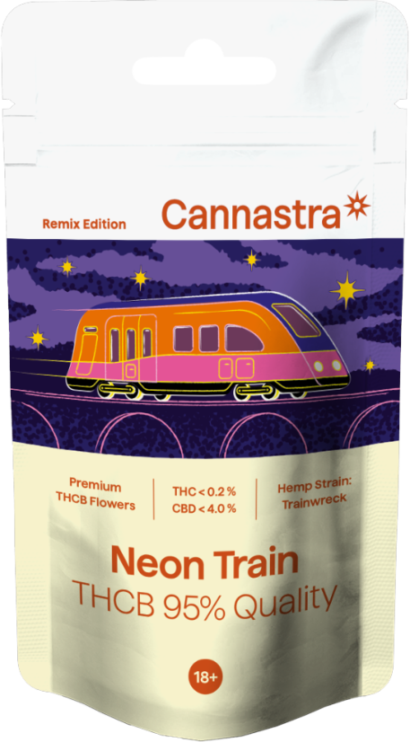 Cannastra THCB Flower Neon Train, qualidade THCB 95%, 1g - 100 g