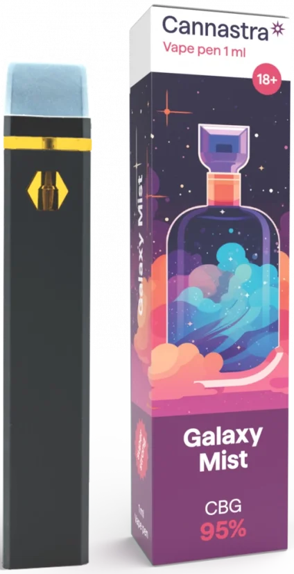 Cannastra CBG Disposable Vape Pen Galaxy Mist, CBG 95 %, 1 ml