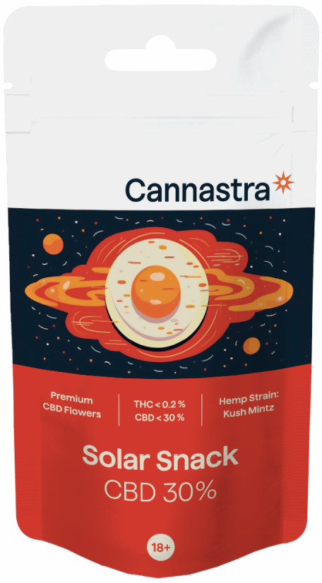 Cannastra CBD Květ Solar Snack, CBD 30 %, 1 g - 100 g