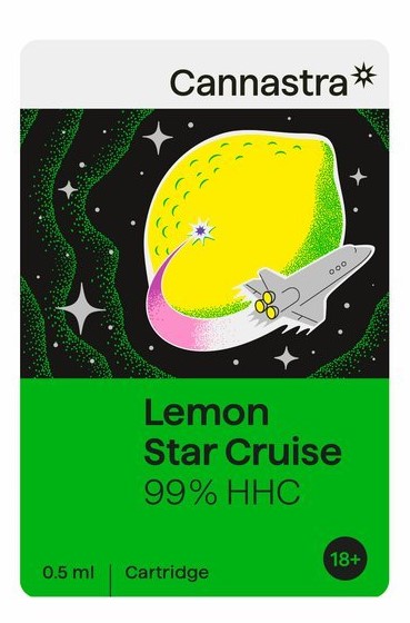 Cannastra HHC-patroon Lemon Star Cruise, 99%, 0,5 ml