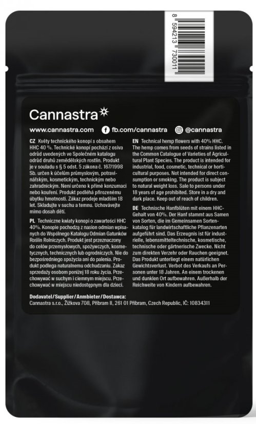 Cannastra HHC Floare Cosmic Blackout 40%, 1 g - 100 g