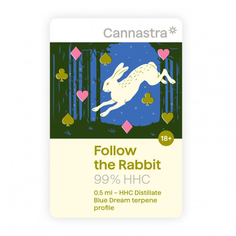 Cartouche Cannastra HHC Follow the Rabbit, 99%, 0,5 ml