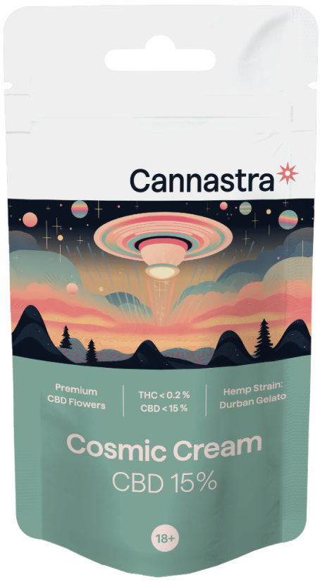 Cannastra CBD-blommor Cosmic Cream, CBD 15 %, 1 g - 100 g