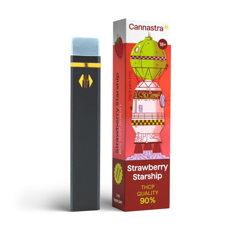 Cannastra THCP Vape Pen Strawberry Starship, THCP 90% quality, 1 ml