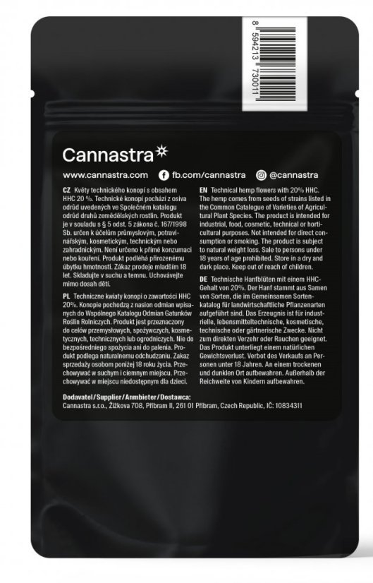 Cannastra HHC Blume Zitrone String 20%, 1 - 100 g