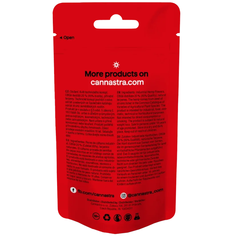 Cannastra CBG9 Flower Lemon String 85 % quality, 1 g - 100 g