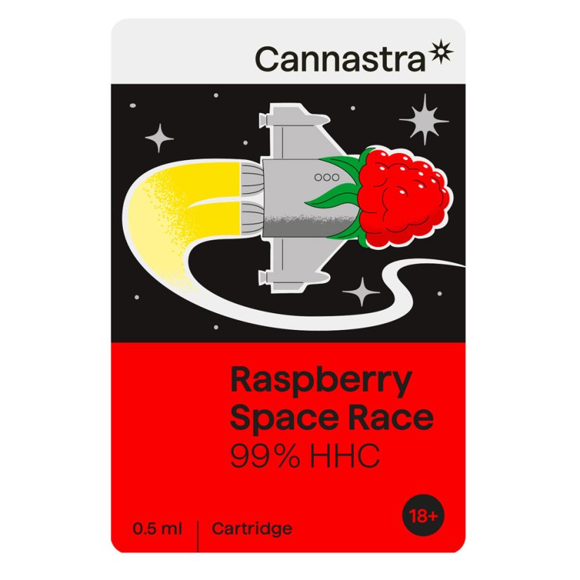 Cannastra HHC Cartridge Raspberry Space Race, 99%, 1 ml