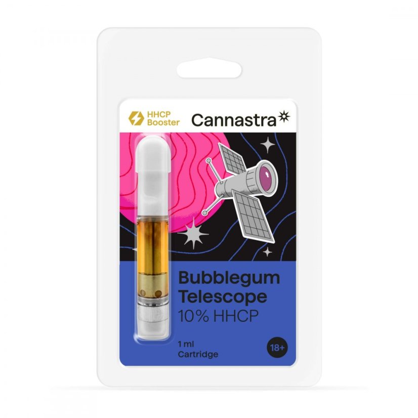 Cannastra HHCP Cartuș Telescop Bubblegum, 10%, 1 ml