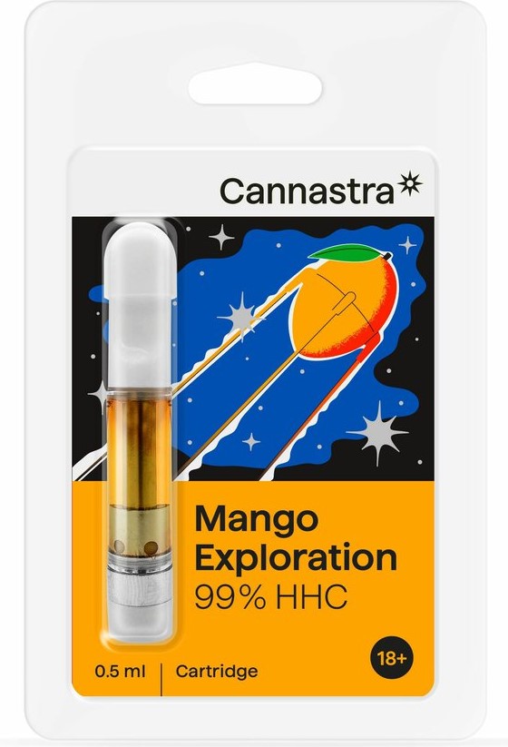 Cannastra HHC kārtridžs Mango izpēte, 99%, 0,5 ml