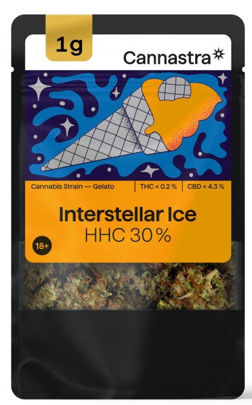 Cannastra HHC Kvetinový medzihviezdny ľad 30%, 1 - 100 g